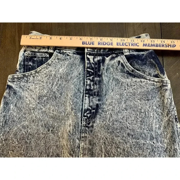 Vtg 80s Calvin By Calvin Klein Jean Skirt Stone Wash Size 11/12 EUC Made In USA - Picture 9 of 11